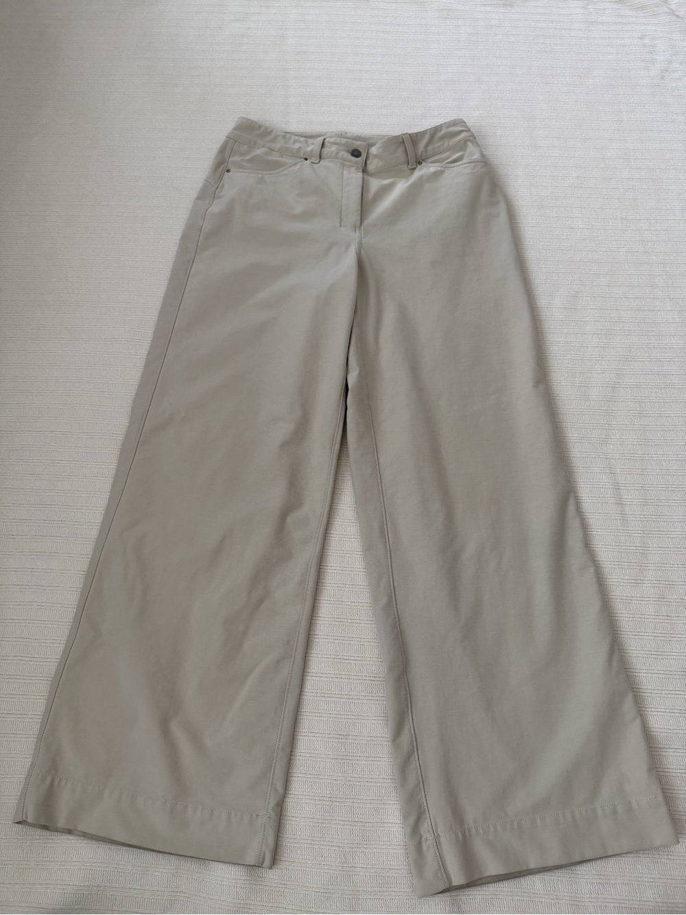 Lululemon City Sleek 5 Pocket High-Rise Wide-Leg Pant Trench Beige 30x30 BeS2